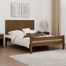 Senge & Madrasser vidaXL 140x3x60 massivt fyrretræ gyldenbrun Sengegavl