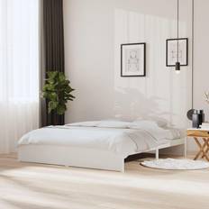 vidaXL Bed Frame White Super