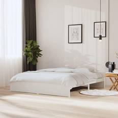 vidaXL Estructura De Cama Madera Maciza Blanco 180x200 cm