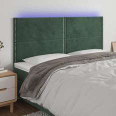 vidaXL LED mörkgrön Sänggavel