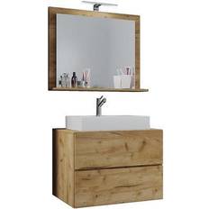 Badewanne VCM VCM my bath Badmöbel-Set Lendas 915200 honig-eiche 61,0