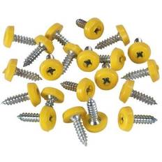 Yellow Screws Sealey PTNP2 Number Plate Screw Enclosed Head Pack