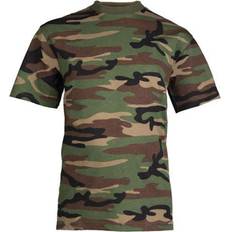 Camuflaje Tops Mil-Tec Camiseta Niños Woodland