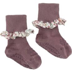 Lilla Sokker Go Baby Go Liberty Ruffle Socks - Misty Plum