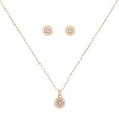 Rose Gold Jewellery Sets Ted Baker Emillia Mini Button Set - Rose Gold/Transparent