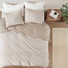 Beige Duvet Covers Clean Spaces Blakely 3 Duvet Cover White, Beige (233.68x)