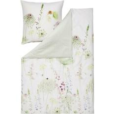 Textiles Estella Mako-Satin Bettwäsche 135x200 Meadow Blumenwiese Wende Weiß 4704-530 Funda nórdica Verde (200x)