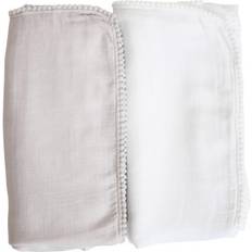 Jack o Juno Pom Pom Babytæppe 120 x 120 cm 2-pak Pearl Dust