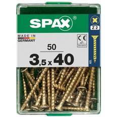 Jaune Vis Spax Caja 50 Uds. Tornillo Madera 397 Cab. Plana Yellox 3.5 mm x 40 mm