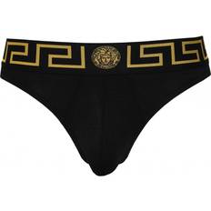 Versace Sous-vêtements Versace String Greca en Coton Stretch