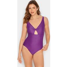 Purple - Women Swimsuits LTS Tall Cut Out Swimsuit