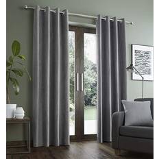 Brown Curtains Catherine Lansfield Faux Suede 116.8x137.2cm