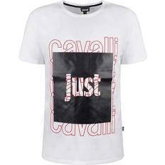 Just Cavalli Mens Box Logo White T-Shirt