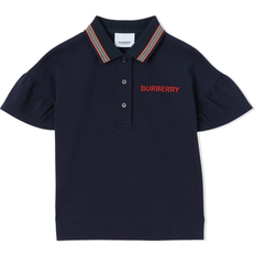 Burberry Kid's Martina Flutter Sleeve Cotton Piqué Polo