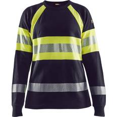 Arbeidstopper Blåkläder dame langærmet T-shirt, Marine/Hi-Vis gul