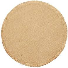 Walton & Co Circular Jute Place Mat Natural, Beige