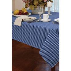 Alan Symonds Gingham Check 182cm Tablecloth Blue