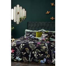 Wylder Nature Bee Floral Duvet Cover Black