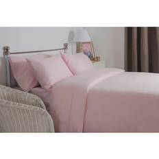 Belledorm Brushed Cotton Flannelette Duvet Cover Pink