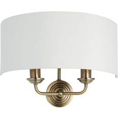 Mässing - Tyg Vägglampor Endon Highclere Shade Väggarmatur
