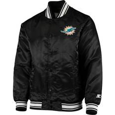 Outerwear Starter Men's Miami Dolphins Locker Room Satin Varsity Full Snap Jacket