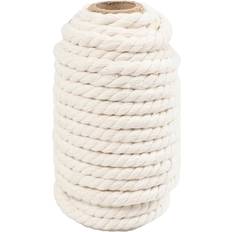 Creativ Company Macramé Tau 12 M x 8.5 mm Råhvid