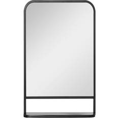 Black Wall Mirrors Homcom Rectangle with Shelf 86 Wall Mirror