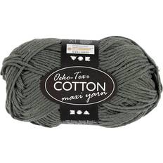 Creativ Company Cotton Yarn, no. 8/8, L: 80-85 m, grey, 50 g/ 1 ball