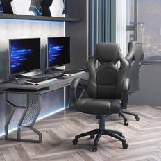 Vinsetto Racing Gaming Chair Swivel Home Office Gamer Chair With Wheels Black