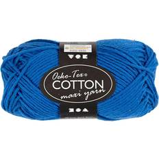 Creativ Company Cotton Yarn, no. 8/8, L: 80-85 m, cobalt blue, 50 g/ 1 ball