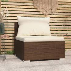 vidaXL Garten-Mittelsofa Poly Modulsofa