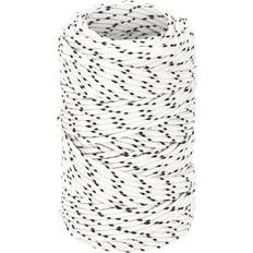 Corde marine vidaXL Corda Intrecciata per Barca Bianca 2mm x 50m Poliestere Bianco