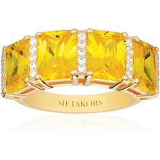 Sif Jakobs Ellera Quadrato Bracelet - Gold/White Zirconia