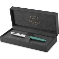 Parker rollerball refill Parker Sonnet Essentiel Rollerball, Green, Chrome trims, Slutpunkt svart refill, Boxed Gift