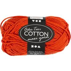Creativ Company Cotton Yarn, no. 8/8, L: 80-85 m, red, 50 g/ 1 ball
