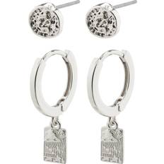 Silverpläterad Smyckesset Pilgrim Valkyria 2-in-1 Set Earrings - Silver
