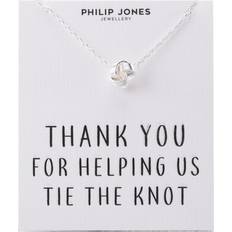 Philip Jones Silver Plated Thank You for Helping Tie The Knot Necklace with Quote Card