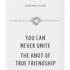 Silver friendship bracelets Philip Jones Sterling Silver Friendship Quote Knot Bracelet