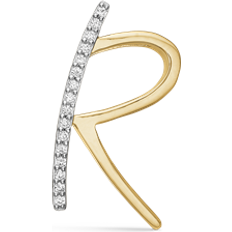 Støvring Design Letter R Karat Guld Hänge Med Zirconia 64337R