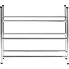 Silver Hallway Furniture & Accessories Premier Housewares 3-Tier Shoe Rack