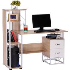 Homcom Computer with Bookshelf Writing Desk 55x133cm