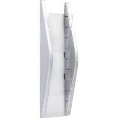 Helit Porte-Prospectus H540xB169xT80mm 1/3 A4 Vertical Argent