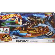 Animals Car Tracks Mattel Hot Wheels Jurassic World Clash N Crash Track Set