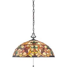 Bronce Lámparas Colgantes Elstead Lighting Kami Wandlampe Bronze Tiffany Stil 3xE27 IP20 508x508x267 mm Dimmbar Lámpara Colgante