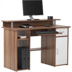 Retractable Drawers Writing Desks Alphason Albany Walnut Writing Desk 47x120cm