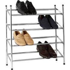 Chrome Furniture Premier Housewares 4-Tier Shoe Rack