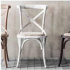 White Chairs Gallery Interiors Hudson Living Set of 2 Cream Kitchen Chair 2pcs