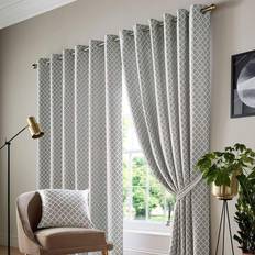 Alan Symonds Jacquard Curtains Eyelet Ring Top