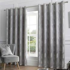 Curtina Fjäder-jacquardfodrad ögla, silver, gardiner: