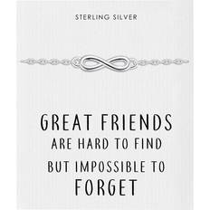 Silver friendship bracelets Philip Jones Sterling Silver Friendship Quote Infinity Bracelet